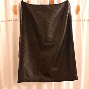 Brand new looking Escada black premium leather skirt worn 3×.